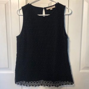 Navy Blue Eyelet Tank Top | Loft
